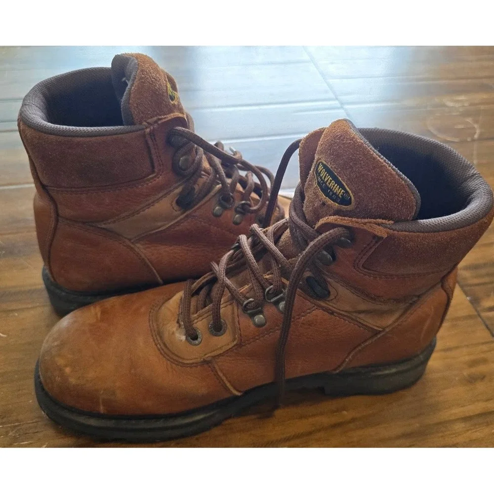 Wolverine Raider Mens 10.5 EW Brown Leather Work‎ Boots W04013 EH Rated